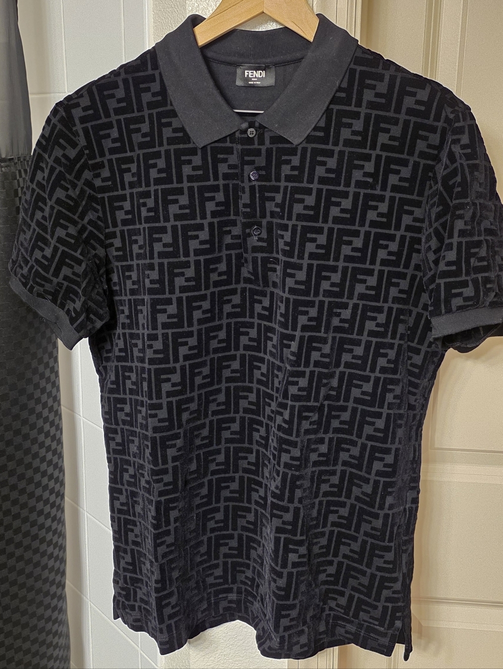 Men's Fendi Piqué Polo With FF Motif